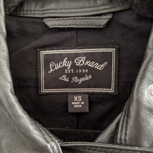 NWOT Lucky Brand Moto Jacket (Leather + Cotton) - Picture 3 of 5